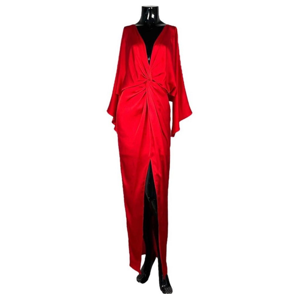 ‼️SOLD‼️ MARCIANO RED SILK MAXI DRESS